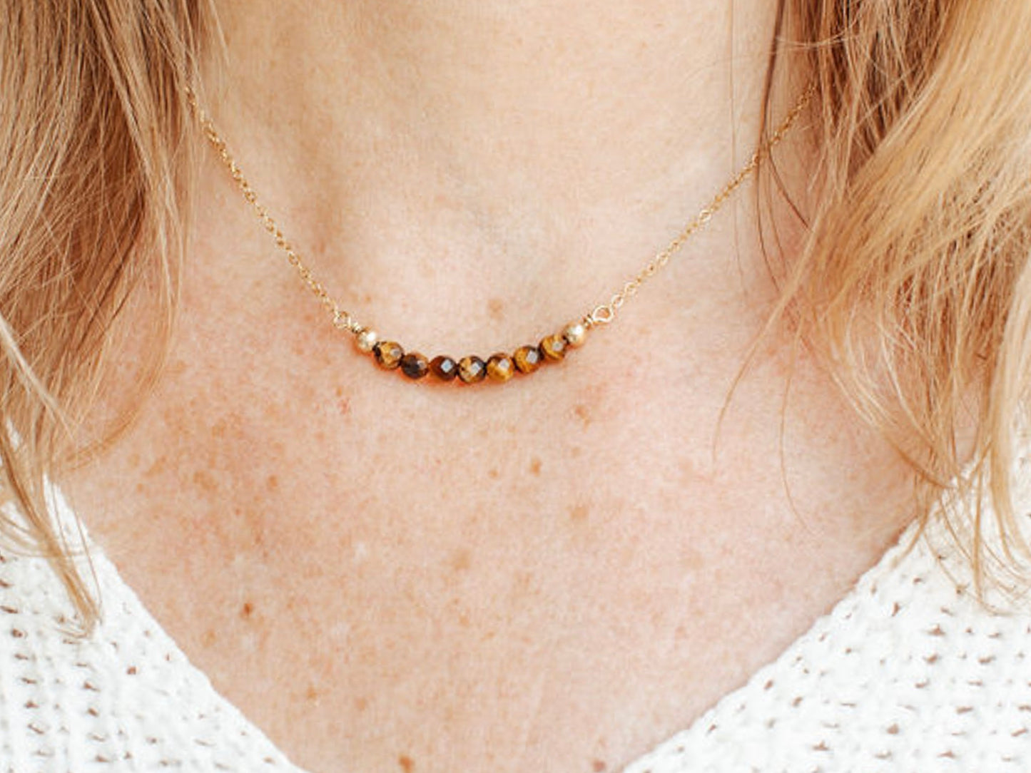 Collier Bella - Oeil de tigre