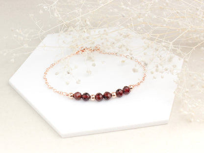 Bracelet Lyana - Grenat