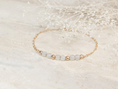 Bracelet Lyana - Pierre de lune blanche